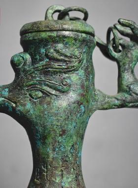 仿古青铜器鹰嘴龙形手提酒壶盛酒器工艺品摆件家居装饰送礼收藏