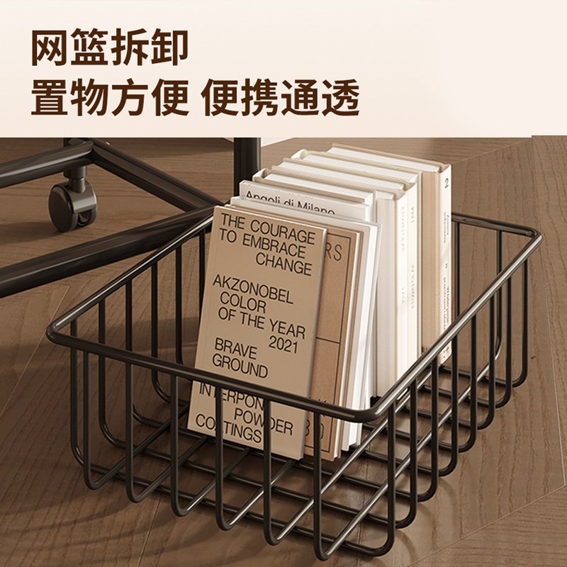 可移动小推车沙发j边几床边置物架高茶几桌子客厅零食出租屋床头 - 图2