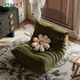 Caterpillar sofa togo casual retro chenille velvet single chair living room can lie down and sleep on the lazy sofa