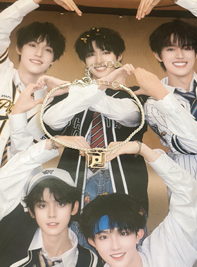 TOP登陆少年同款钛钢吊坠链高级粉丝手链饰品吊坠套装周边项链