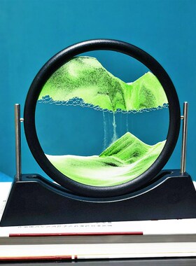 好货流沙画摆件客厅办公室座面装饰流动艺术沙漏摆摆放可旋转生日