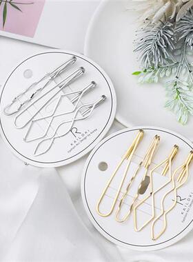好货Simple Metal Hair Clips for Women Hairpins Hair Accessor