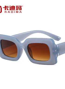 极速2022新款方框太阳眼镜果冻色糖果色网红ins太阳X眼镜潮跨境欧