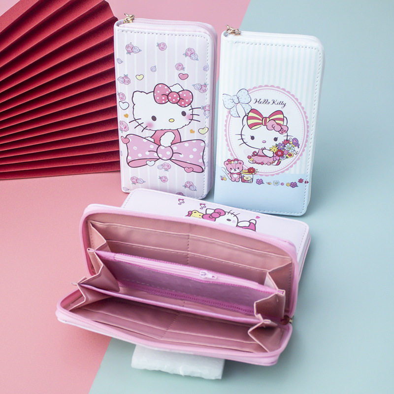 凯蒂猫女士钱包手拿包印花卡通多层拉链学生卡包库洛米零钱包儿童,淘宝优惠券,粉丝福利购,淘宝优惠卷