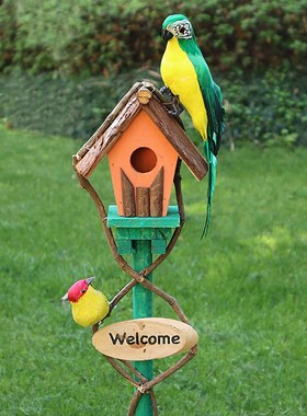 户外庭院创意花园插牌地插别墅欢迎牌草坪阳台造景W布置装饰摆件