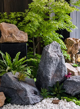 pu仿真石头造景l摆件泡沫假石头贴墙户外庭院景观石室内软装假山