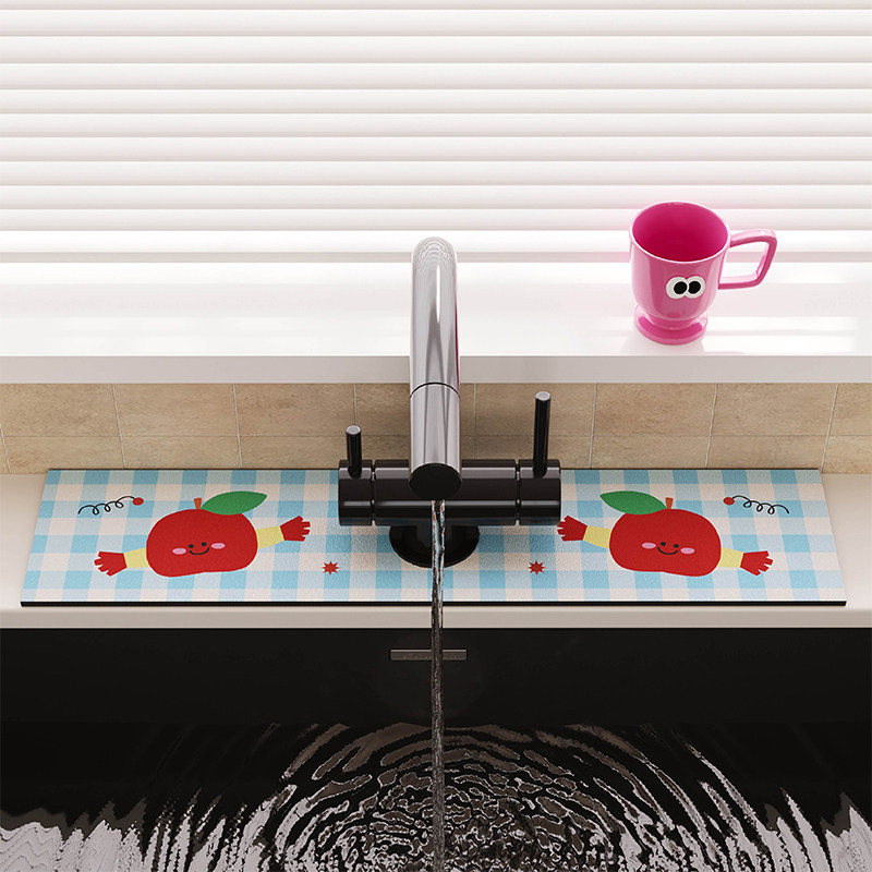 韩式格子水龙头吸水垫厨房卫生间洗手池台面水池窄边沥水垫硅藻泥,淘宝优惠券,粉丝福利购,淘宝优惠卷