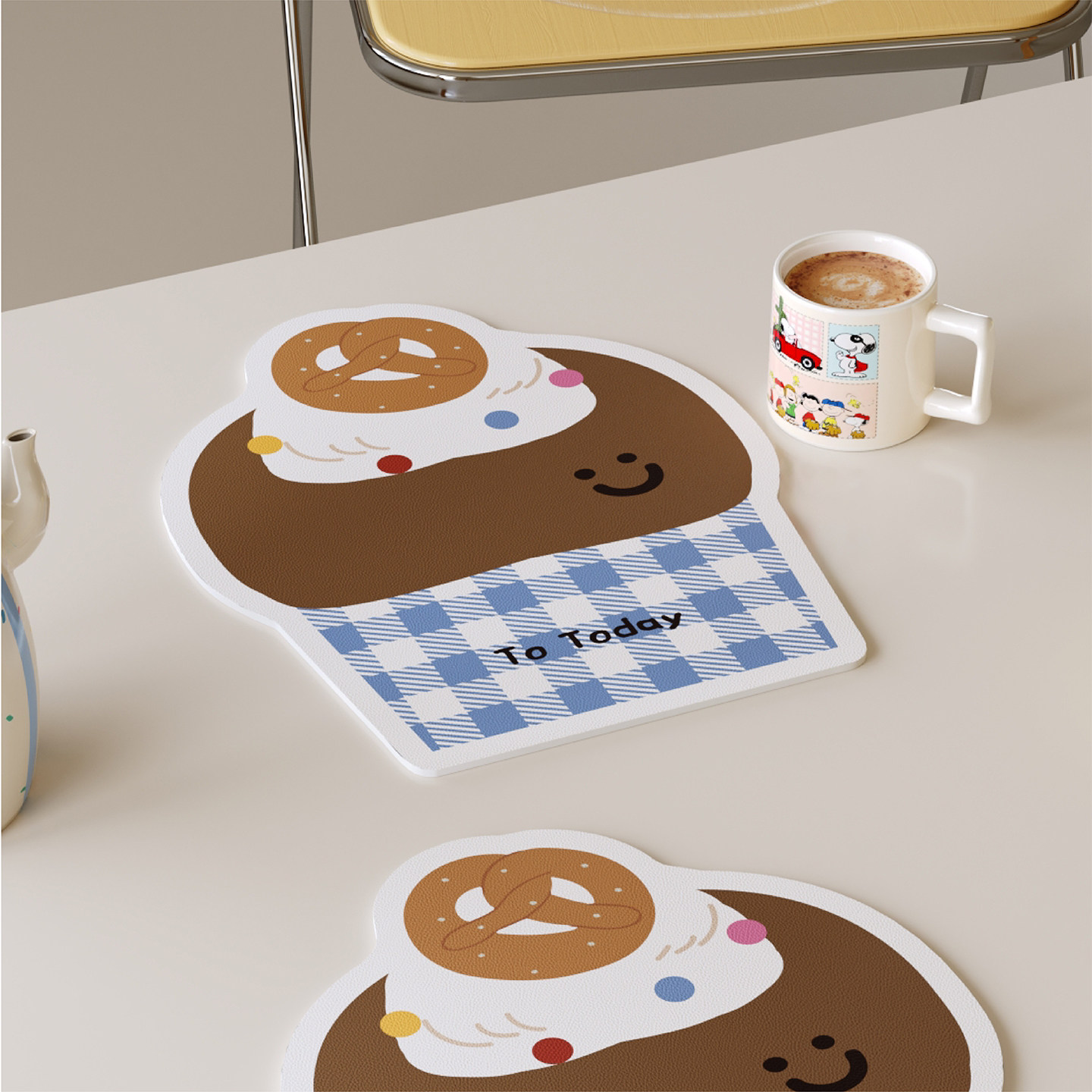 韩式卡通蛋糕西餐垫皮革防水防油防烫免洗高级感隔热桌垫小块杯垫,淘宝优惠券,粉丝福利购,淘宝优惠卷