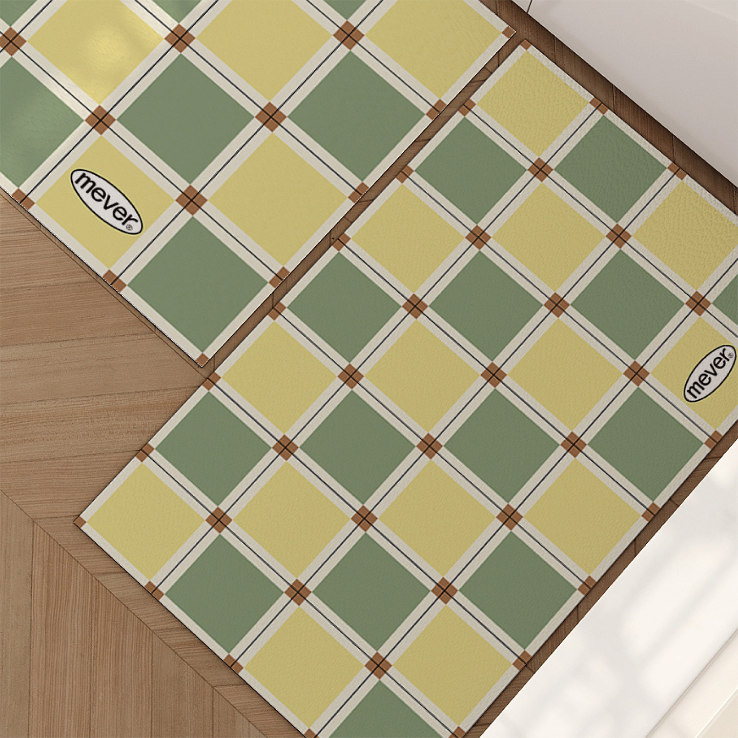 Retro tile diatom mud kitchen floor mat water-absorbent and non-slip