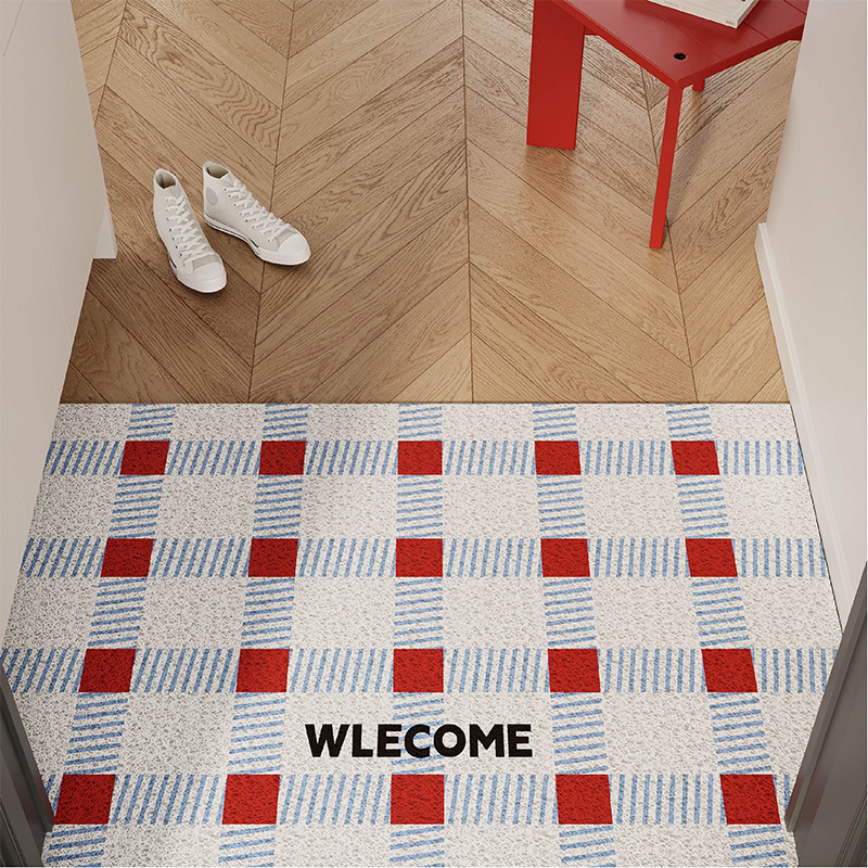 几何格子韩式入户地垫丝圈防滑脚垫地毯进门垫子玄关大门口可裁剪,淘宝优惠券,粉丝福利购,淘宝优惠卷
