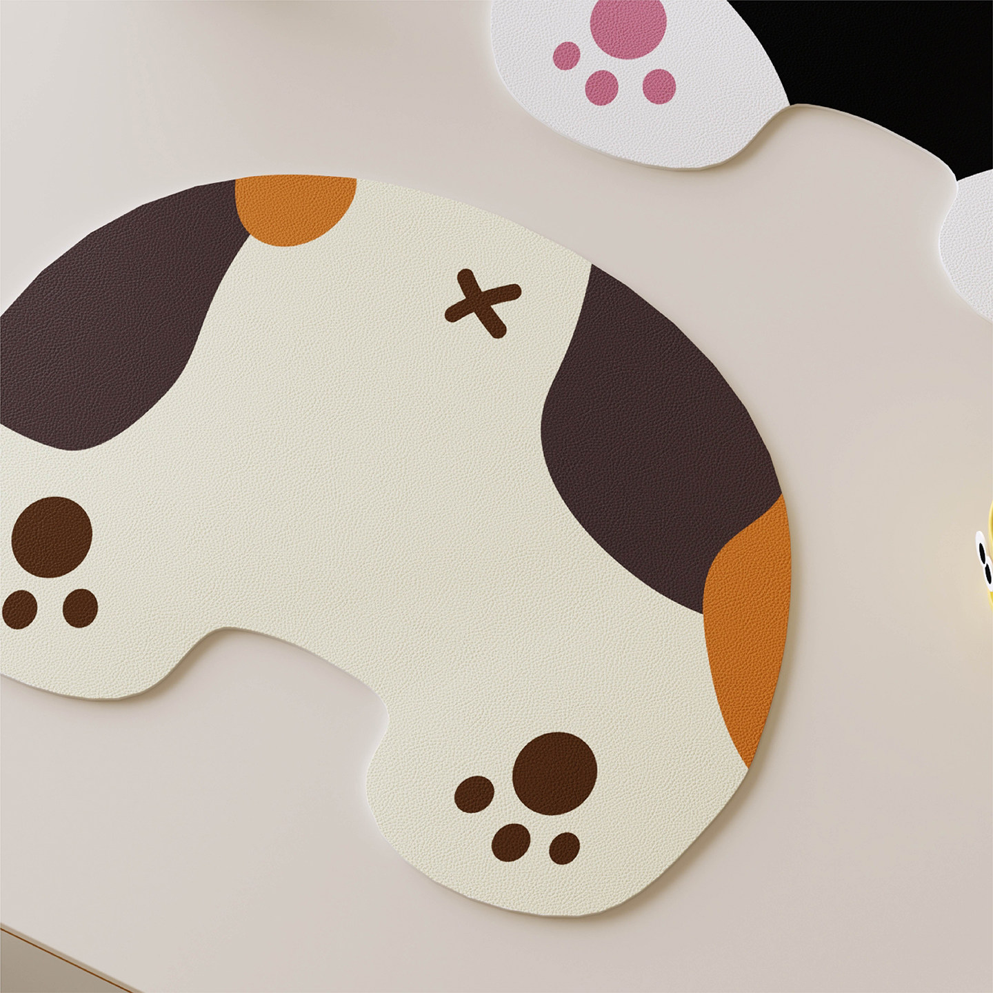 韩式卡通小猫西餐垫皮革防水防油防烫免洗高级感隔热桌垫小块杯垫,淘宝优惠券,粉丝福利购,淘宝优惠卷