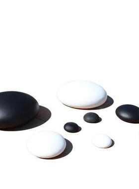仿真围棋摆件玻璃钢黑白棋子雕塑户外校园文化广场棋社公园装饰品