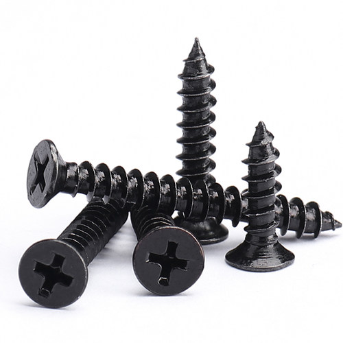 盖驰碳钢高强度黑色沉头自攻螺丝十字平头木牙螺钉M1M2M3M4M5M6 - 图2