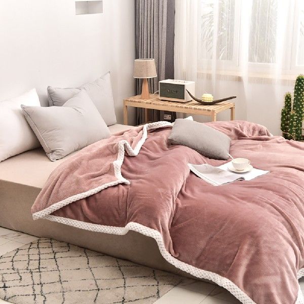 网红New ick And Warm Sofa Bed Blanket Double-Sided in Super - 图2