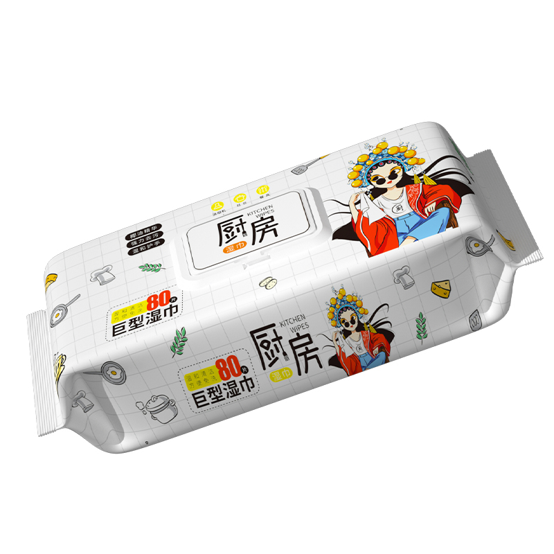 巨无霸厨房湿巾椰油强力清洁去油去污加大加厚家用大包湿纸巾抹布 - 图3