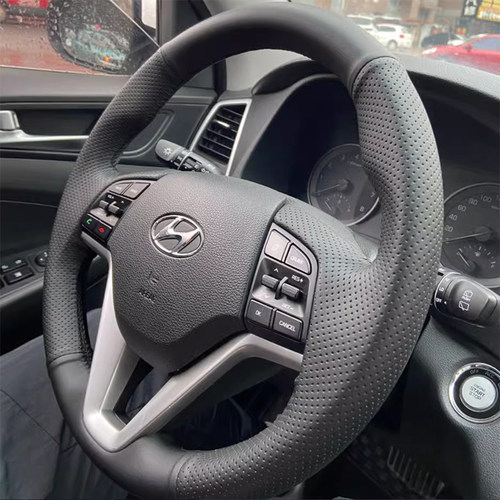 现代全新途胜方向盘套真皮15-18-19-20款途胜把套专用手缝全包款 - 图2