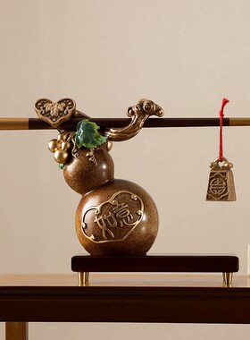 新中式国风葫芦摆件家居饰品酒柜书房玄关客厅装饰工艺品招财如意