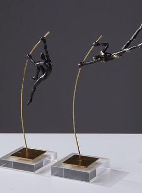 现代简约抽象人物雕塑摆件运动员体操健儿创意家居装饰品礼品摆设