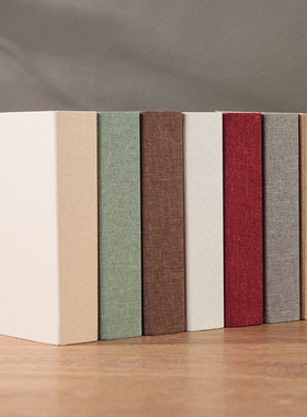 麻布仿真书新中式家居装饰品摆件素色道具书柜样板房书房装饰书