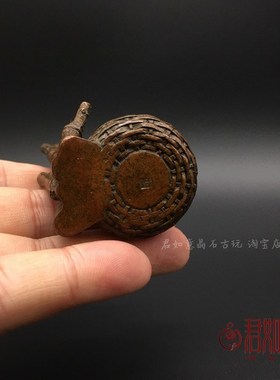实心铜竹笼一柱香香插摆件 全铜枝头小鸟饮水铜趣香炉迷你茶宠
