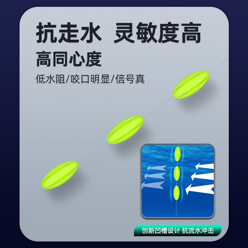 溪流钓线组七星漂专钓小鱼白条鲫鱼极细金袖鱼钩免调漂三粒漂套装