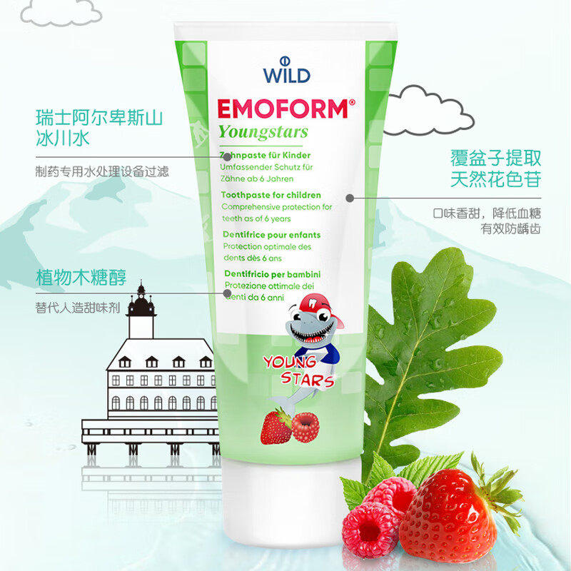 【下拉详情领优惠】WILD怀尔德瑞士儿童牙膏6-12岁儿童防龋齿*1支,淘宝优惠券,粉丝福利购,淘宝优惠卷