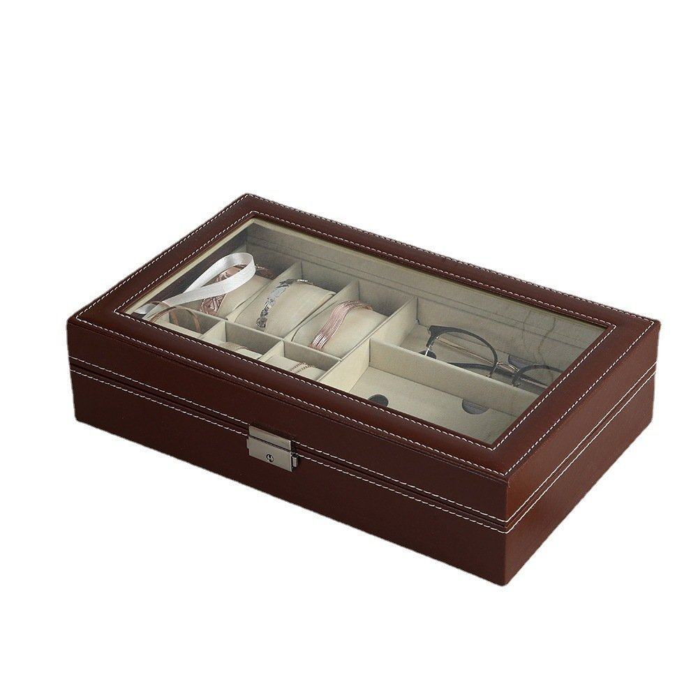 简约款纯色pu皮翻盖式首饰收纳盒项链戒指耳钉饰品展示珠宝箱防尘,淘宝优惠券,粉丝福利购,淘宝优惠卷