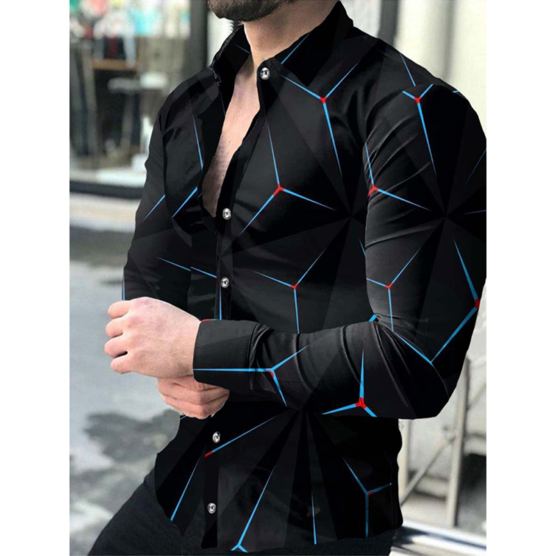 推荐2022 High Quality Fashion Men Shirts  Buttoned Shirt Cas - 图2