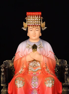 新品妈祖娘娘湄洲海神天上圣母佛像树F脂家居人物祝福中式客厅桌