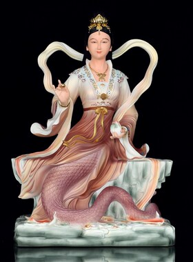 新品树脂仿瓷女娲娘娘神像女娲补天E大地之母佛像家用供奉寺庙精