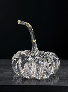 轻奢高级感透明树脂水晶小南瓜客厅桌面家居电视柜玄关装饰品摆件