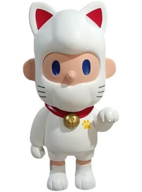 网红卡通bobo招财猫男友摆件店铺玻璃钢雕塑家居客厅大型落地装饰