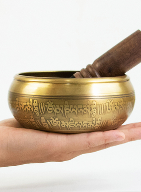新品音钵尼泊g尔手工颂钵铜磬大磬钵盂瑜伽音钵静心钵佛音碗铜钵
