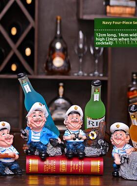 创意厨师树脂酒架工艺品西餐厅家居装饰装饰品厨房酒柜橱窗展示