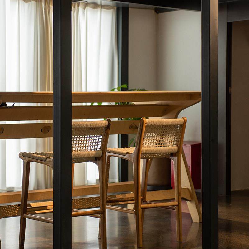 印尼进口岛台椅北欧民宿吧台椅实木藤编咖啡厅高脚椅家用餐椅凳子,淘宝优惠券,粉丝福利购,淘宝优惠卷