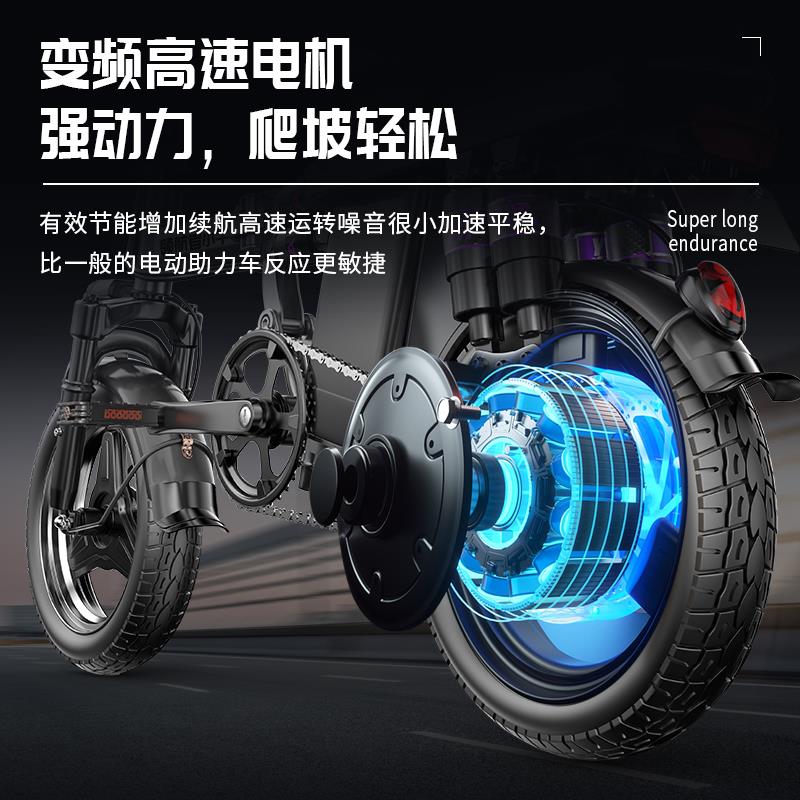 领航者小牛折叠电动助力自行车代驾步超轻便携小型新国标电瓶单车 - 图0