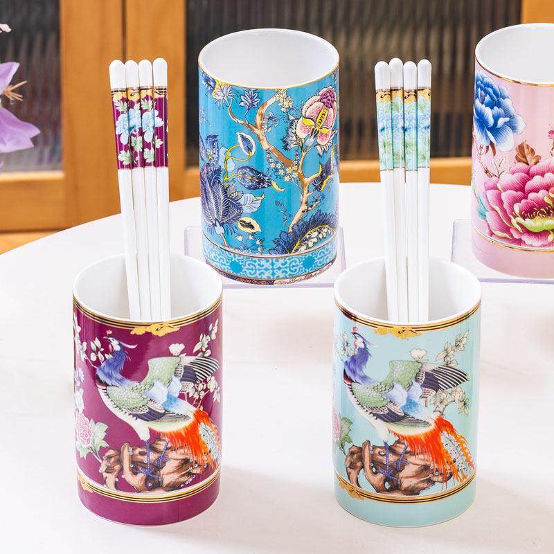 厨房多功能家用陶瓷沥水筷子筒收纳层架防霉餐具创意筷子篓桶笼,淘宝优惠券,粉丝福利购,淘宝优惠卷