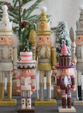 欧式胡桃夹子木偶士兵摆件创意房间摆设家居客厅酒柜圣诞装饰礼品