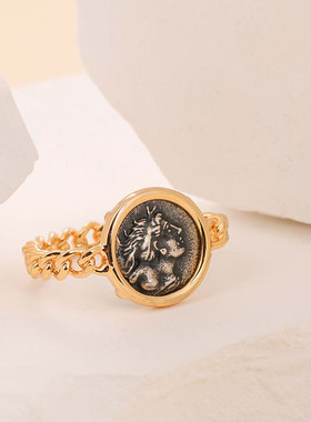 S925古希腊美丽之神海伦古币浮雕