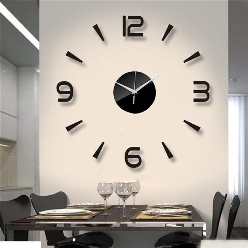 新品DIY Creative Digital Acrylic Wall Clock Quartz Frameless - 图3