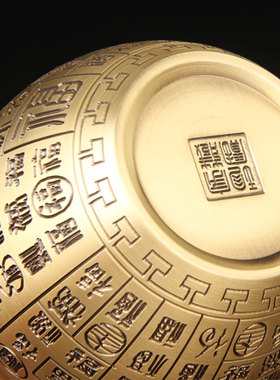 百福铜缸摆件 招字铜缸摆件 铜聚宝盆摆T件 铜烟缸摆件