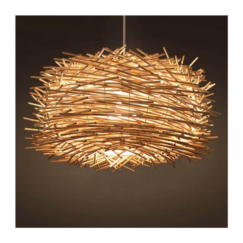 藤编织创意个性吊灯简约单头竹编艺术吊灯酒吧台餐厅阳台鸟巢吊灯,淘宝优惠券,粉丝福利购,淘宝优惠卷