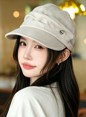 秋冬毛呢宽檐保暖显脸小马术帽女