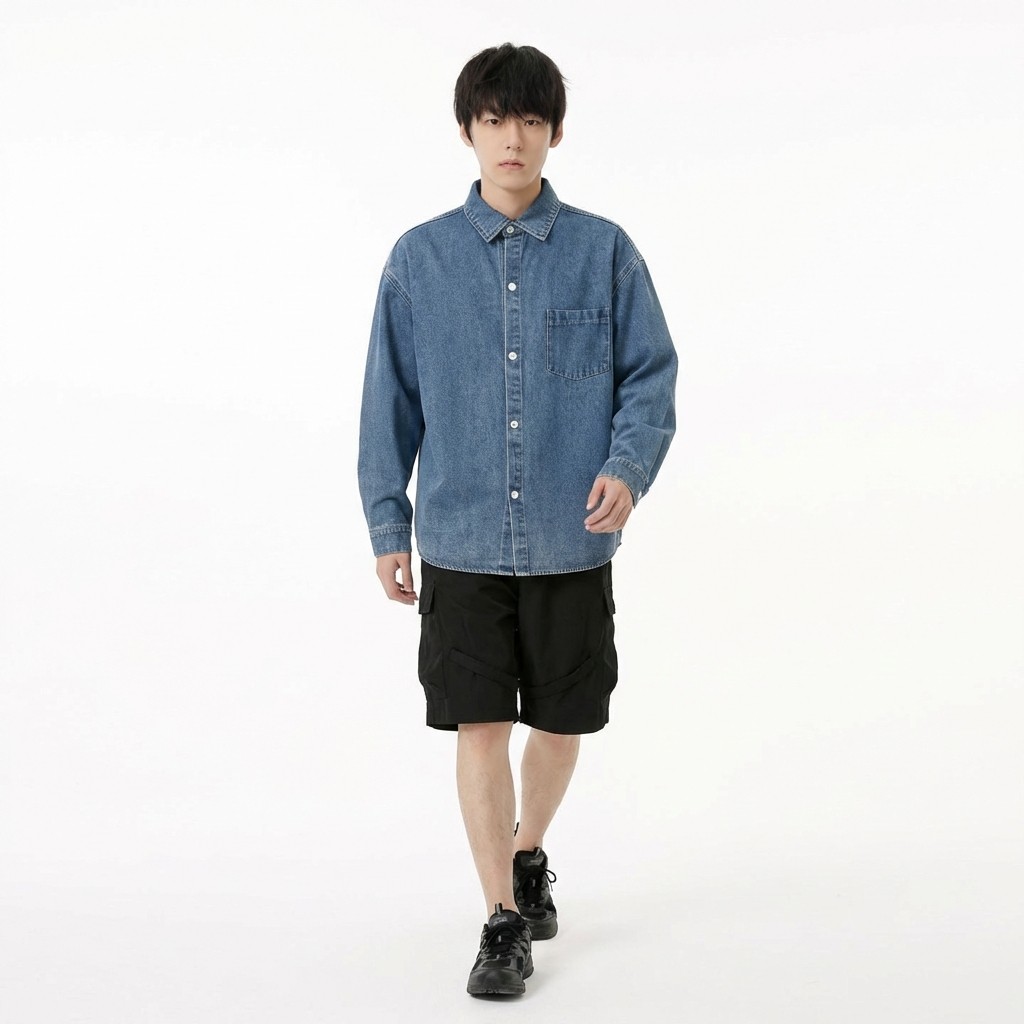 WEENISW复古原牛长袖衬衫男25秋季新款日系宽松潮牌休闲水洗外套,淘宝优惠券,粉丝福利购,淘宝优惠卷