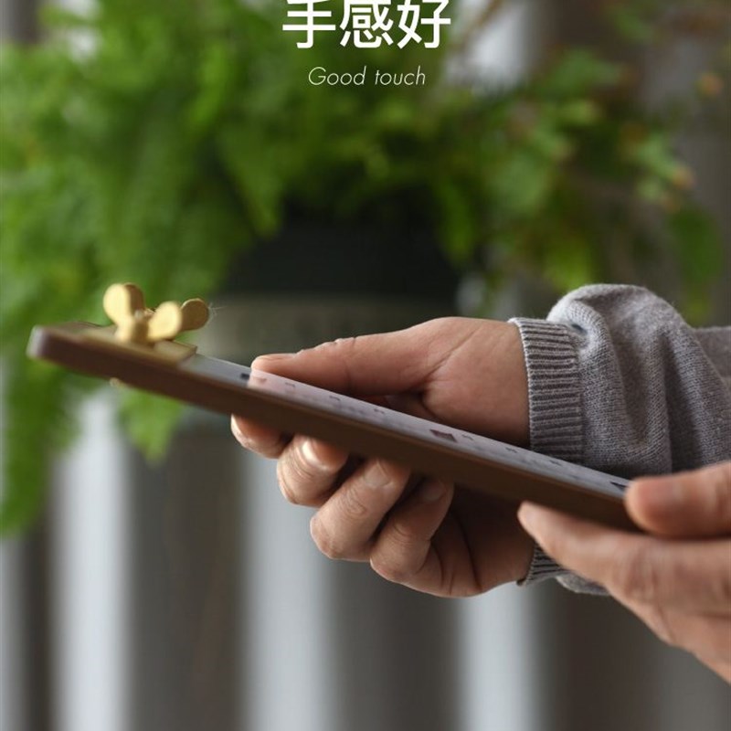 菜单夹板小号立式 咖啡店餐厅餐桌木质夹 胡桃木垫板文件夹定制a4 - 图1