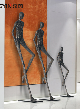抽象雕塑售楼部大堂迎宾人物大型装置落地艺术品办公楼走道摆件