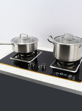 样板间灶台摆件仿真瓦斯灶电器模型不锈钢铁锅具样板房厨房装饰品