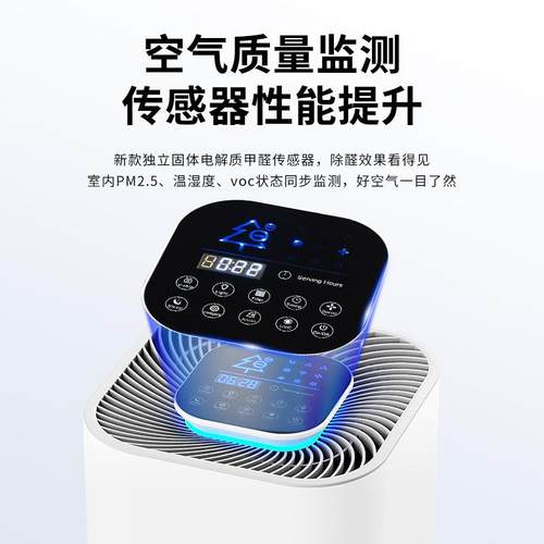 负离子空气净化器家用除甲醛房间静音除烟除尘桌面消毒机用于30平 - 图1