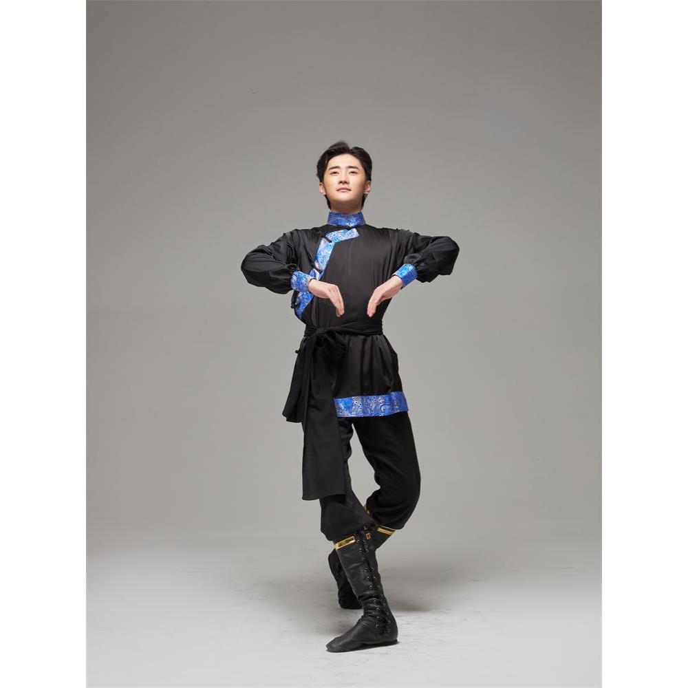 蒙古舞蹈演出服男士艺考表演服装少数民族成人蒙族练习考级练功服