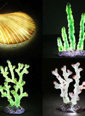 大型仿真鱼摆件发光生物鱼模型玻璃钢雕塑海洋餐厅装饰品悬挂装饰